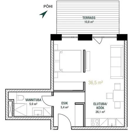 Cozy With Terrace Apartment Peetri